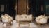 Sofa Emas Klasik Ruang Tamu Elegan Ukir Jepara
