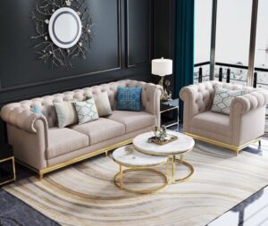 Sofa Ruang Tamu Minimalis Elegan Stainless
