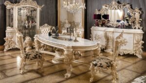 Set Meja Ruang Makan Klasik Mewah Istana