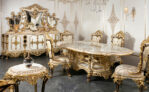 Set Meja Makan Mewah Klasik Ruang Tamu Sultan