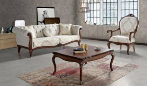 Sofa Klasik Jati Ruang Tamu Kecil Elegan