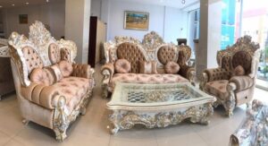 Sofa Tamu Ukir Mewah Bellagio Keong Terbaru